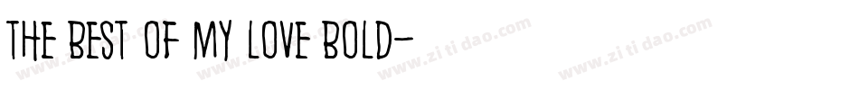 the best of my love bold字体转换